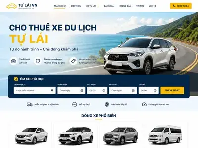 Mẫu Website Dịch Vụ Cho Thuê Xe Tự Lái (CarGo)